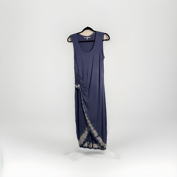 Seven7 Women's Size S Cascade Hem Blue Aztec Tie Dye Boho Chic Sleeveless Dress - Picture 1 of 8